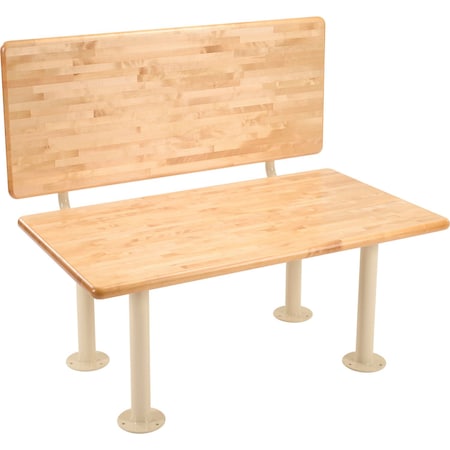 Global Industrial ADA Locker Room Bench, Hardwood, 42inW x 24inD x 17-1/4inH 269861